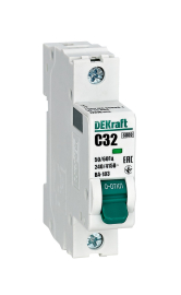 Автоматический выключатель ВА-103, 1 полюс, 32А, C, 6 кА, 12276DEK, Dekraft - PULSAL.RU