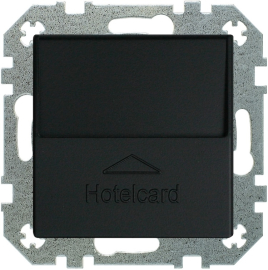 Выключатель карточный
Epsilon,  Retro Liregus,  с подсветкой,   цвет - черный матовый,  пластмасса,  IVKJ2.10-204-01.R/SWM,  LIREGUS
 - PULSAL.RU