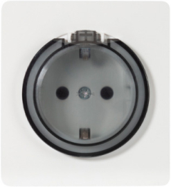 Розетка
Miele Round,  со шторками,  с крышкой,  с заземлением,  одинарная,  винтовые клеммы,   цвет - перламутр,  пластмасса,  KR-78-0702-1,  Kranz
 - PULSAL.RU