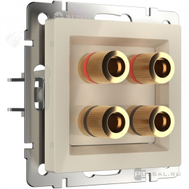 Розетка акустическая
Alumax,  Split,  Slab,  Senso,  Baguette,  Acrylic,  Platinum,  Elite,  Snabb,  Stream,  Flock,  Stark,  Fiore,  Favorit,  Diamant,  Aluminium,  Antik,  Metallic,  2 пары,   цвет - слоновая кость,  пластмасса,  W1185003,  a051468,  Werkel
 - PULSAL.RU