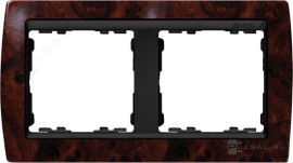 Рамка
Simon 82,  2 поста,   цвет - корень ореха,  графит,  вертикальная,  горизонтальная,  дерево,  82825-68,  Simon
 - PULSAL.RU