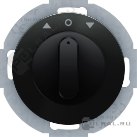 Жалюзийный поворотный выключатель
R.Classic,  без фиксации,  без подсветки,   цвет - черный глянцевый,  пластмасса,  38122145,  3812 21 45,  Berker
 - PULSAL.RU