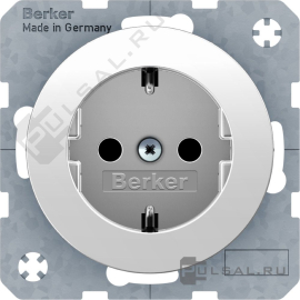 Розетка
R.1,  R.3,  R.8,  без шторок,  с заземлением,  одинарная,  безвинтовые клеммы,   цвет - белый глянцевый,  пластмасса,  47432089,  4743 20 89,  Berker
 - PULSAL.RU