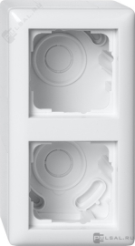 Корпус для накладного монтажа с установочной рамкой
Standard 55,   цвет - белый глянцевый,  пластмасса,  106203,  1062 03,  Gira
 - PULSAL.RU