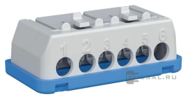 Клеммник винтовой N (6 отверстий) UK600, ZKS6B, ABB - PULSAL.RU