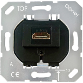 Механизм розетки HDMI 2.0a
Универсальные устройства и механизмы,   цвет - черный,  пластмасса,  STRS20A,  Donel
 - PULSAL.RU