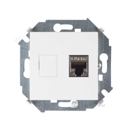 Розетка компьютерная RJ45 кат.6A (АМР, FTP)
Simon 15,  одинарная,   цвет - белый глянец,  пластмасса,  1591563-030,  Simon
 - PULSAL.RU