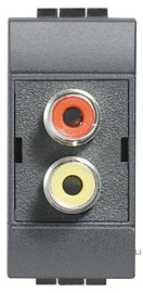 Розетка 2хRCA под зажим
LivingLight,  LivingLight AIR,   цвет - антрацит,  пластмасса,  L4269R,  BTicino
 - PULSAL.RU