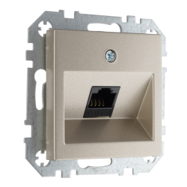 Розетка компьютерная RJ45 Cat.6 (UTP)
Epsilon,  Retro Liregus,  одинарная,   цвет - шампань,  пластмасса,  IKL-001-01.E/Ch,  28-316,  LIREGUS
 - PULSAL.RU