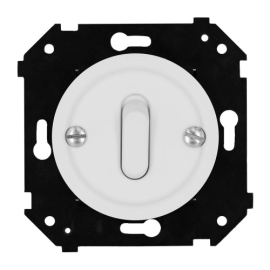 Переключатель
Шедель Бриз,  одноклавишный,  без подсветки,   цвет - белый матовый,  пластмасса,  B3-221-21M,  Bironi
 - PULSAL.RU