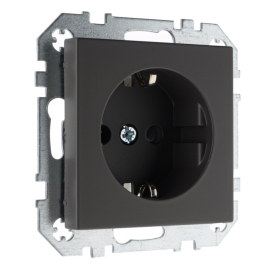 Розетка
Epsilon,  Retro Liregus,  со шторками,  с заземлением,  одинарная,  безвинтовые клеммы,   цвет - черно-коричневый матовый,  пластмасса,  IKL16-214-01.R/ON59,  29-224,  LIREGUS
 - PULSAL.RU