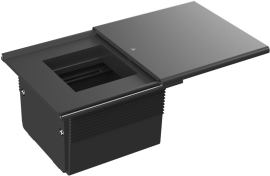 Встраиваемый розеточный блок со сдвижной крышкой
Лючки DDSB,  для столов и мебели,  2 модуля,   цвет - черный,  металл,  DDSB2SCAB,  Donel
 - PULSAL.RU