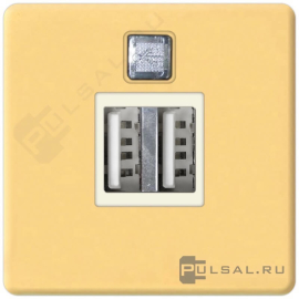 Розетка USB, 2,0 А
Toledo,  Crystal De Luxe,  USB type-A 5V,  двойная,   цвет - золото (real gold),  металл,  FD-212USBOR-A,  FEDE
 - PULSAL.RU