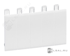 Заглушка в пластрон белая (RAL 9003) на 5 модулей Practibox³ и Practibox S,  Nedbox, 001660, Legrand - PULSAL.RU