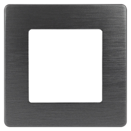 Рамка Сатин
Эра 12,  1 пост,   цвет - антрацит сатин,  вертикальная,  горизонтальная,  пластмасса,  Б0052503,  12-5101-05,  ЭРА
 - PULSAL.RU