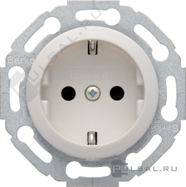 Розетка
1930,  Glas,  со шторками,  с заземлением,  одинарная,  безвинтовые клеммы,   цвет - белый глянцевый,  пластмасса,  4755,  4755,  Berker
 - PULSAL.RU