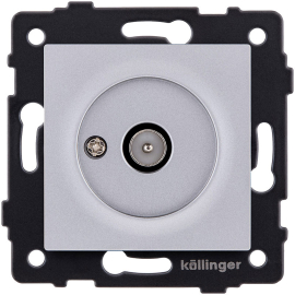 Розетка одиночная TV (тип"папа")
Aspekt,  Eleganz,  Reflex,  телевизионная (TV),  одинарная,   цвет - серый,  пластмасса,  REA-007GY,  Kollinger
 - PULSAL.RU