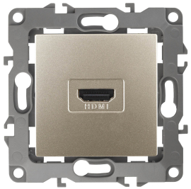 Розетка HDMI
Эра 12,   цвет - шампань,  пластмасса,  Б0027484,  12-3114-04,  ЭРА
 - PULSAL.RU
