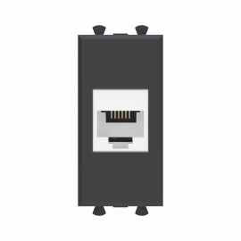 Розетка телефонная
Avanti,  одинарная,   цвет - черный матовый,  пластмасса,  4412611DKC,  DKC_4412611,  DKC
 - PULSAL.RU