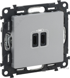 Розетка USB type-C, 3.0А
Valena Life,  USB type-C 5V,  двойная,   цвет - алюминий,  пластмасса,  753307,  7 533 07,  Legrand
 - PULSAL.RU
