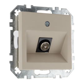 Розетка оконечная (F-разъем)
Epsilon,  Retro Liregus,  телевизионная (TV),  одинарная,   цвет - кремовый матовый,  пластмасса,  ITVL-1-01.R/ONC,  29-133,  LIREGUS
 - PULSAL.RU