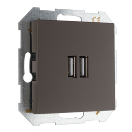 Розетка USB type-A+А, 3,4А
Epsilon,  Retro Liregus,  USB type-A 5V,  двойная,   цвет - коричневый матовый,  пластмасса,  IUK-2-01.R/ON31,  LIREGUS
 - PULSAL.RU