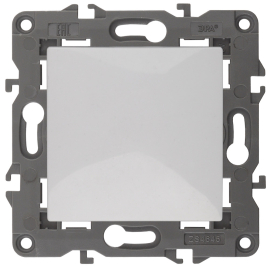 Кнопка Н.О. 
Elegance,  одноклавишный,   цвет - белый,  пластмасса,  Б0047862,  14-1111-01,  ЭРА
 - PULSAL.RU