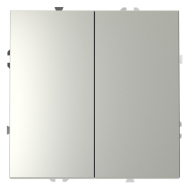 Кнопка Н.О.
S70,  двухклавишный,   цвет - сталь,  пластмасса,  VLS020605,  Voltum
 - PULSAL.RU