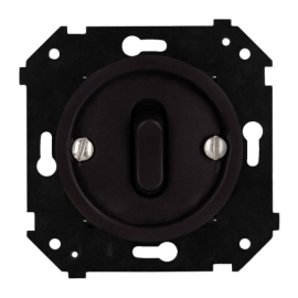 Переключатель
Шедель Бриз,  одноклавишный,  без подсветки,   цвет - коричневый матовый,  пластмасса,  B3-221-22M,  Bironi
 - PULSAL.RU