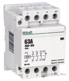 Модульный контактор МК-103, 4НЗ, 40А, 220В AC, 18084DEK, Dekraft - PULSAL.RU