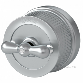 Переключатель поворотный
Retro,   цвет - матовый хром,  металл,  W5712022,  a051639,  Werkel
 - PULSAL.RU