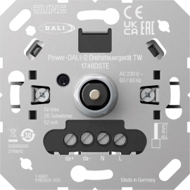 Электронный потенциометр DALI-2 с блоком питания шины, TW (tunable white - с регул.цвет.темп.)
A VIVA,  A creation,  A 550,  A flow,  AS 500,  CD 500,  LS 990,  LS plus,  LS 990 Les Couleurs Le Corbusier,  LS ZERO,  LS-design,  ECO profi и ECO profi Standart,  ECO profi design (ECO Profi Deco),  поворотно-нажимной,  с возможностью управления с 2-х мест,  протокол DALI,  1746DSTE,  1746 DSTE,  JUNG
 - PULSAL.RU