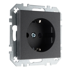 Розетка
Epsilon,  Retro Liregus,  со шторками,  с заземлением,  одинарная,  безвинтовые клеммы,   цвет - антрацит,  пластмасса,  IKL16-214-01.E/J,  28-1067,  LIREGUS
 - PULSAL.RU