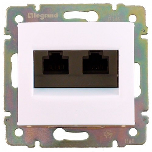 Розетка компьютерная RJ45 Cat.5e (UTP) с монтажными лапками
Valena,  двойная,   цвет - белый,  пластмасса,  694292,  6 942 92,  Legrand
 - PULSAL.RU Розетка компьютерная RJ45 Cat.5e (UTP) с монтажными лапками
Valena,  двойная,   цвет - белый,  пластмасса,  694292,  6 942 92,  Legrand
 - PULSAL.RU
