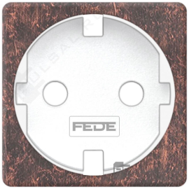 Накладка без винта (защелкивается)
Barcelona,  Madrid,  San Sebastian,  Sevilla,  Toledo,  Vintage Wood,  Vintage Corinto,  Vintage Tapestry,  Vintage Porcelain,  Crystal De Luxe,  Siena,  Firenze,  Granada,  Emporio,  Sanremo,  Belle Epoque,  San Sebastian Surface,  Roma Surface,  Smalto italiano,  со шторками,  с заземлением,  одинарная,  винтовые клеммы,   цвет - белый, медь состаренная (rustic copper),  металл,  FD04335RU,  FEDE
 - PULSAL.RU