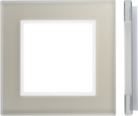 Рамкa Classic
Epsilon,  1 пост,   цвет - шампань стекло матовое,  вертикальная,  горизонтальная,  стекло,  K14-245-01.E/ChG,  28-261,  LIREGUS
 - PULSAL.RU