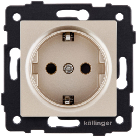 Розетка электрическая
Aspekt,  Eleganz,  Reflex,  с заземлением,  одинарная,  винтовые клеммы,   цвет - золотой,  пластмасса,  REA-002GD,  Kollinger
 - PULSAL.RU