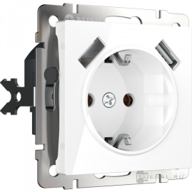 Розетка USB A+A, 2.1А с электрической розеткой
Alumax,  Split,  Slab,  Senso,  Baguette,  Acrylic,  Platinum,  Elite,  Snabb,  Stream,  Flock,  Stark,  Fiore,  Favorit,  Diamant,  Aluminium,  Antik,  Metallic,  USB type-A 5V,  Электр. с USB,  двойная,   цвет - белый,  пластмасса,  W1171501,  a051141,  Werkel
 - PULSAL.RU