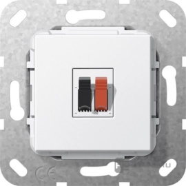 Розетка акустическая
Studio,  Standard 55,  E2,  E3,  Event,  Esprit,  E22,  F100,  1 пара,   цвет - белый глянцевый,  569203,  5692 03,  Gira
 - PULSAL.RU