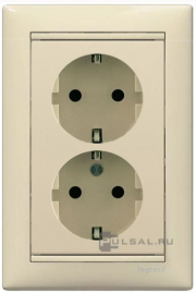 Розетка
Valena,  со шторками,  с заземлением,  двойная,  винтовые клеммы,   цвет - слоновая кость,  пластмасса,  774371,  7 743 71,  Legrand
 - PULSAL.RU