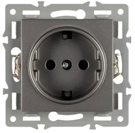 Розетка
PRESTO,  GLARE,  VERSA,  со шторками,  с заземлением,  одинарная,  винтовые клеммы,   цвет - серый,  пластмасса,  043732 ARL,  043732,  Аrlight
 - PULSAL.RU