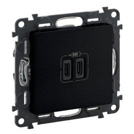 Розетка USB type-C, 3.0А
Valena Life,  USB type-C 5V,  двойная,   цвет - матовый черный,  пластмасса,  756307,  7 563 07,  Legrand
 - PULSAL.RU