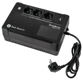 Источник бесперебойного питания 600 ВА,  Back-Save BV (BVSE),   мощность -  600 ВА/ 360 Вт,  USB зарядка,   цвет -  черный,  BVSE600RS,  Systeme Electric - PULSAL.RU