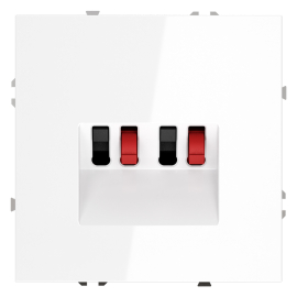 Розетка акустическая
S70,  2 пары,   цвет - белый глянцевый,  пластмасса,  VLS060301,  Voltum
 - PULSAL.RU