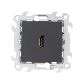 Розетка HDMI, v.1.4
Simon 24 Harmonie,   цвет - графит,  пластмасса,  2411094-038,  Simon
 - PULSAL.RU