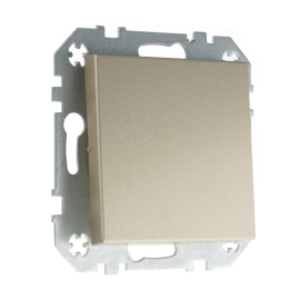 Переключатель
Epsilon,  Retro Liregus,  одноклавишный,  без подсветки,  с возможностью подсветки,   цвет - шампань,  пластмасса,  IP6.10-201-01.E/Ch,  LIREGUS
 - PULSAL.RU