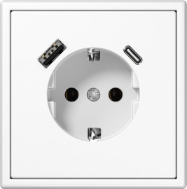 Розетка USB A+C, 3.4А с электрической розеткой
Modern,  USB type-C 5V,  USB type-A 5V,  двойная,   цвет - белый,  пластмасса,  IUK-3-01.M/WM,  LIREGUS
 - PULSAL.RU
