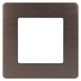 Рамка Сатин
Эра 12,  1 пост,   цвет - бронза сатин,  вертикальная,  горизонтальная,  пластмасса,  Б0052506,  12-5101-13,  ЭРА
 - PULSAL.RU