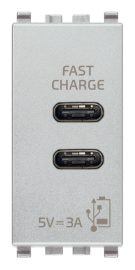 Зарядка USB type-C+C, 3А с быстрой зарядкой
Eikon EVO,  Eikon EXE,  USB type-C 5V,  двойная,   цвет - серый Next,  пластмасса,  20292.CC.N VIM,  20292.CC.N,  Vimar
 - PULSAL.RU